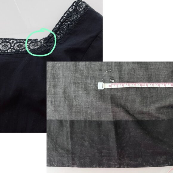 Rare! VINTAGE Crochet Dress Tiered Skirt Whimsigoth Fairy Grunge Sheer Size 6 - Picture 15 of 15